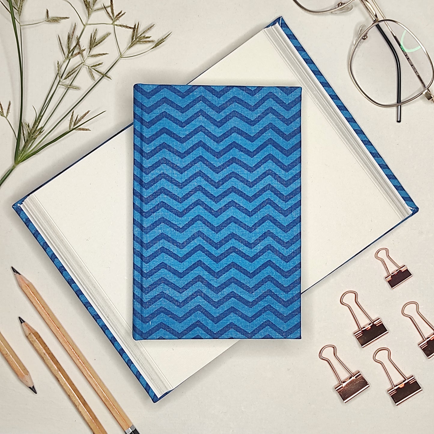 Set of 2 - Sanganeri Blue & Pink Journals