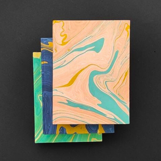 Set of 3 - Marbled Muse Journals