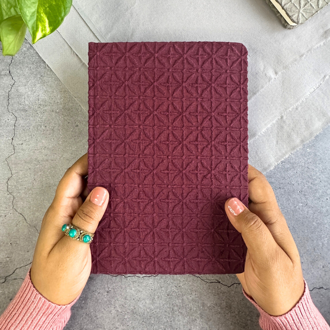 Maroon - Jaali - Handmade Journal