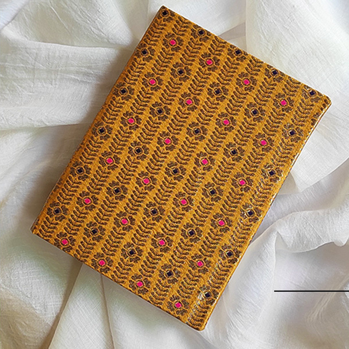 Handmade Journal - Mustard - Silk Route Collection