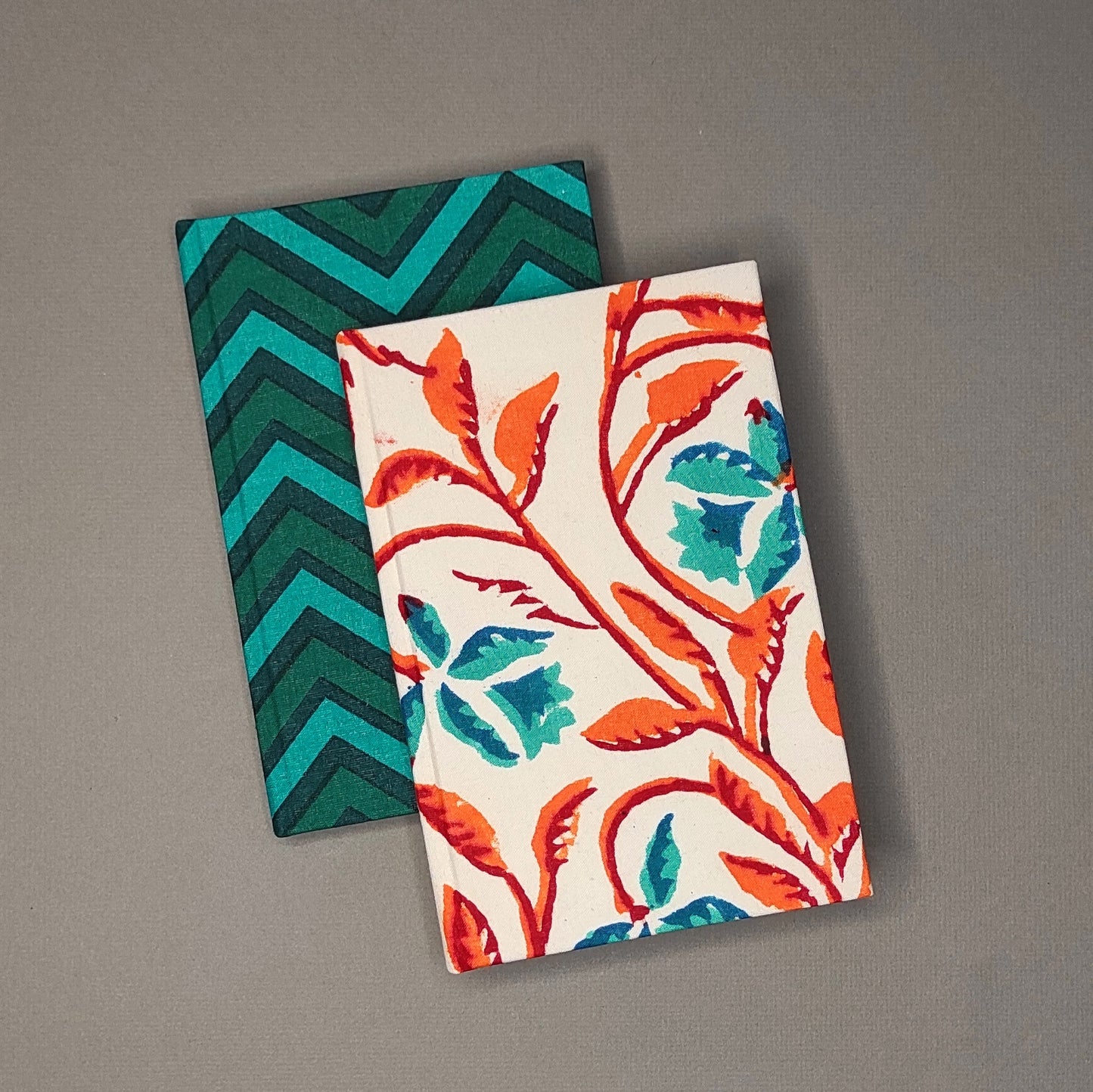 Set of 2 - Sanganeri Floral and Green Journals