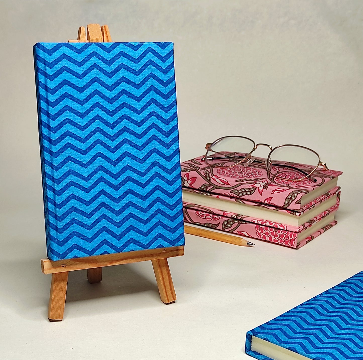 Set of 2 - Sanganeri Blue & Pink Journals