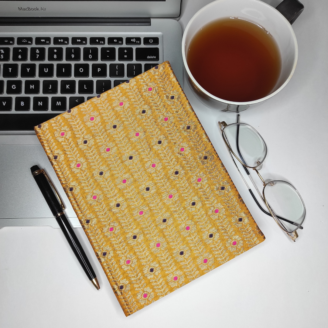 Handmade Journal - Mustard - Silk Route Collection